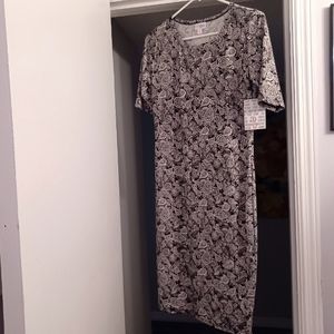 Beautiful Lularoe black and white paisley Julia pencil dress